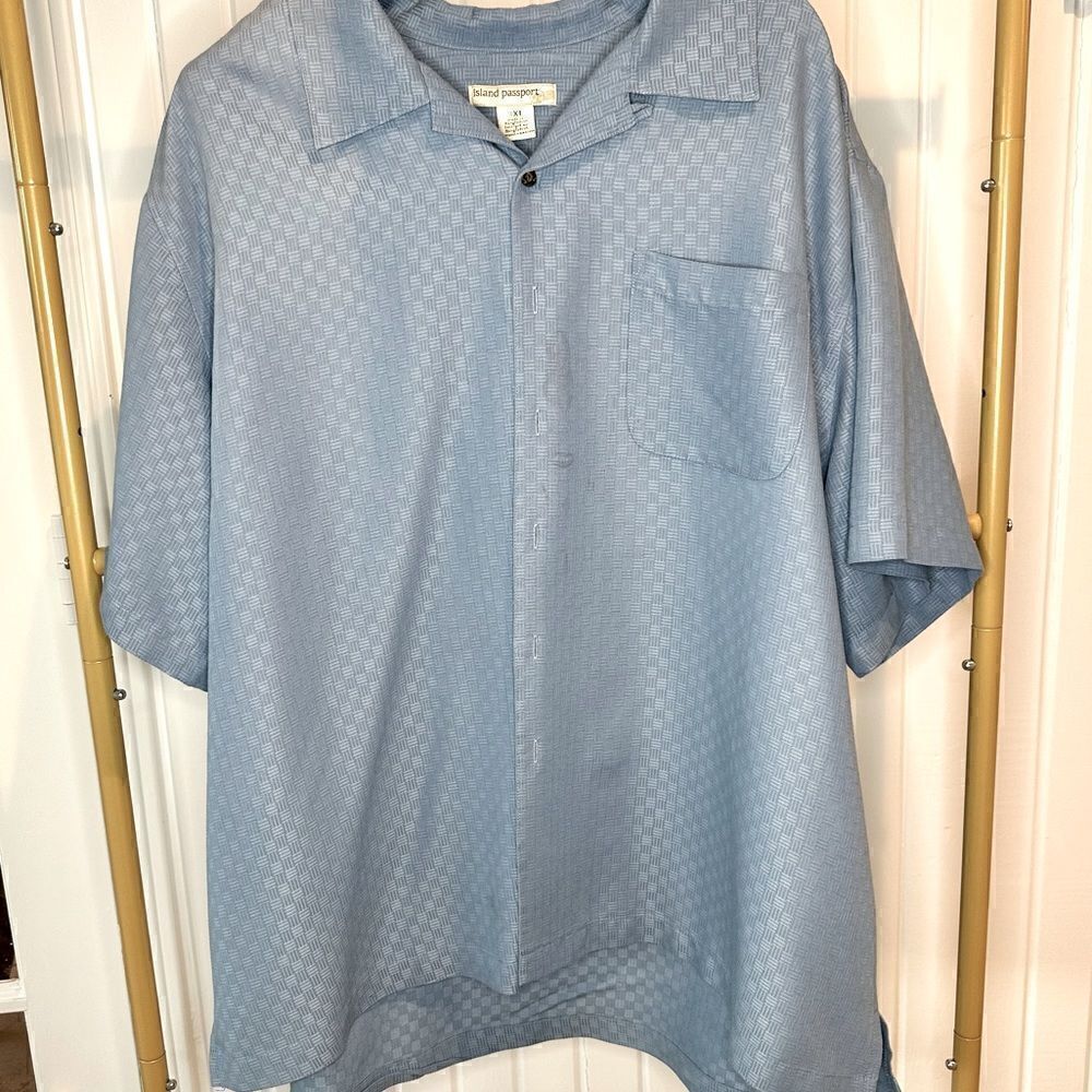Island Passport Men’s Hawaiian Button Up Casual Short Sleeve Shirt Travel